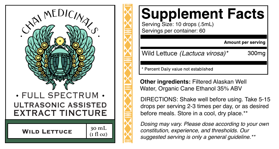 Wild Lettuce Ultrasonic Assisted Extract Tincture