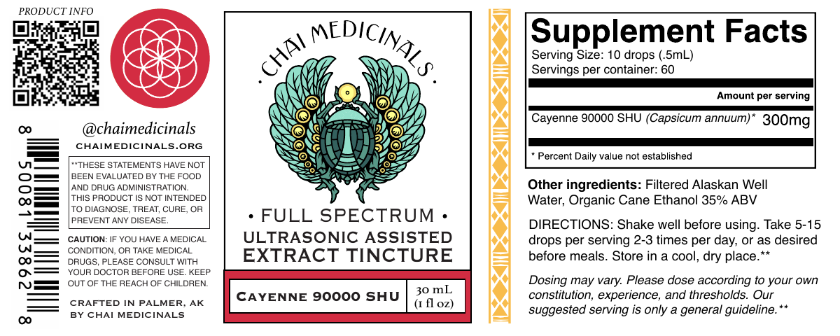 Cayenne Ultrasonic Assisted Extract Tincture