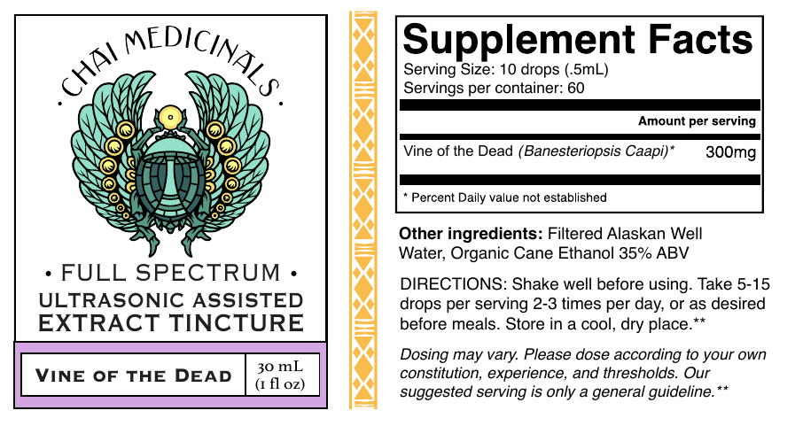Vine of the Dead Ultrasonic Assisted Extract Tincture