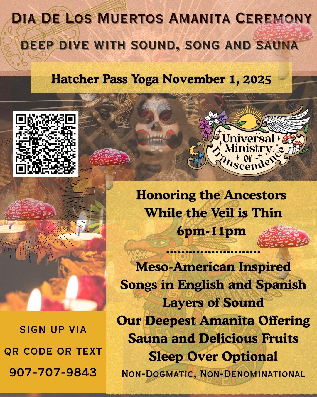 Dia de los Muertos: Deep Amanita Yurt Ceremony with Sauna